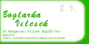 boglarka vilcsek business card